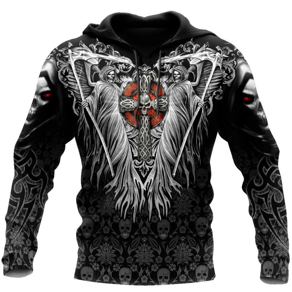 

Skulls Tattoo 3D All Over Printed Hoodies Harajuku Zipper Hoodie Unisex Casual Pullover Autumn Jacket HD0026