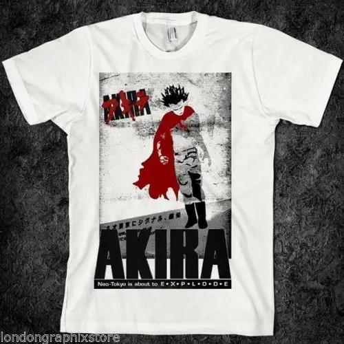 Японский бой Kaneda аниме Акира футболка мультфильм Классическая японская анимация