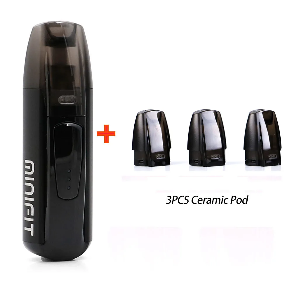 Justfog minifit стартовый комплект 370 мАч все в одном vape комплект как justfog q16 с батареей MINIFIT компактный pod vaping устройство - Цвет: black 3 ceramic pod