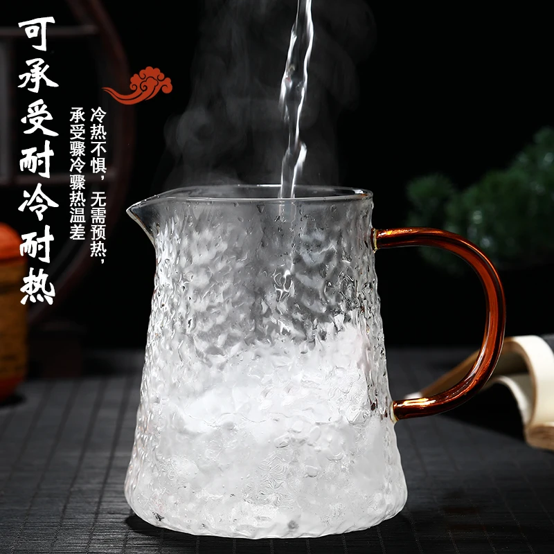 Heat Resistant Japanese Style Tea Pot Glass Hand Made Hammer Grain Teapot Filter Boiling Tetera Cristal Daily Necessities EF50TP | Дом и сад