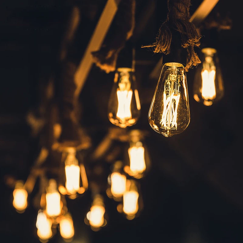 Винтажная подвессветильник веревка E27 1 м 5 2 3 85-265 в