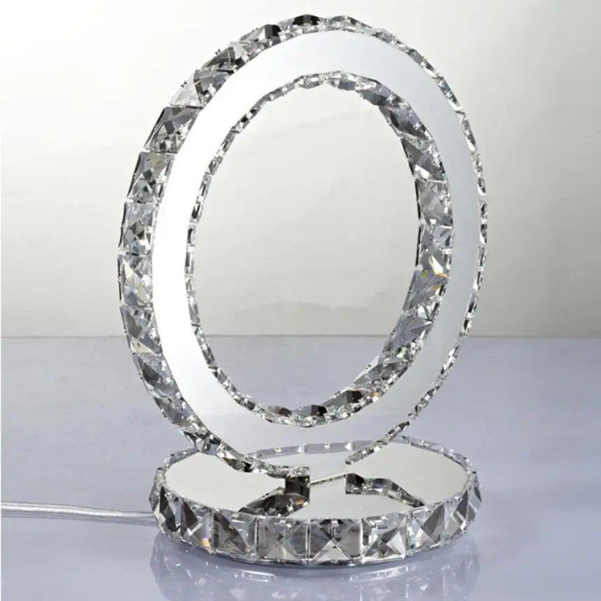 Современная Хрустальная настольная лампа К9 прикроватная для гостиной офиса