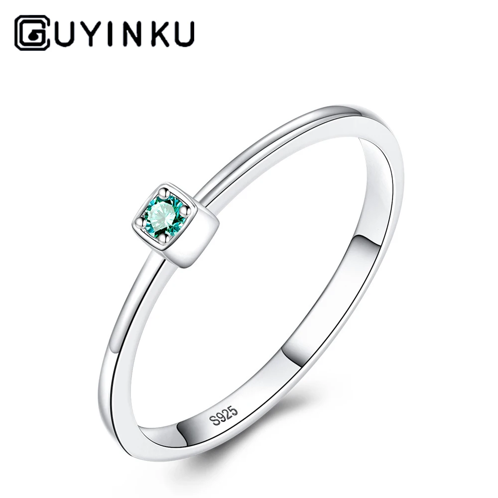 Зелёный Изумрудный камень кольца для Для женщин натуральная 925 пробы серебряные