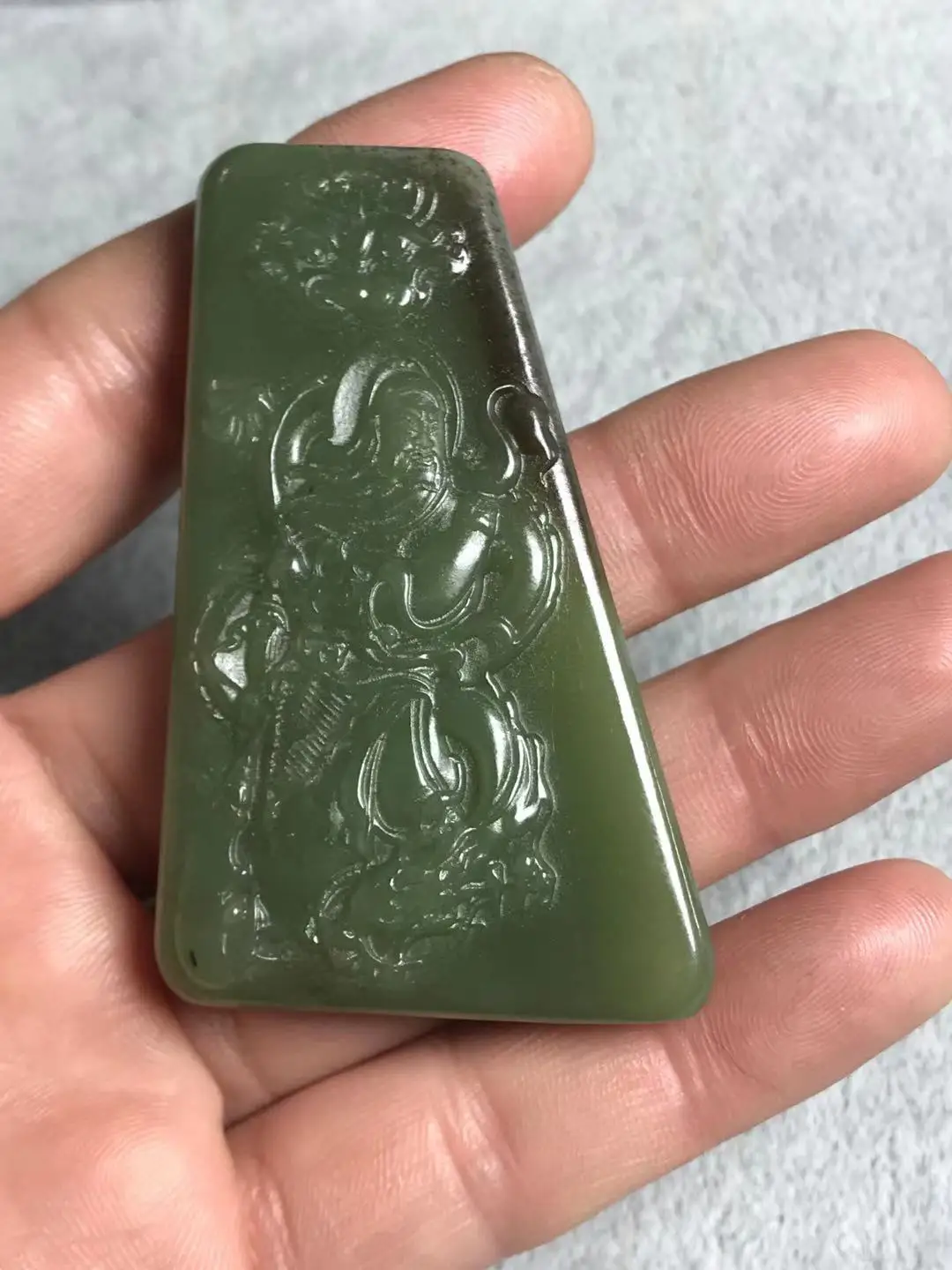 

Natural 7A hetian jade Hand-Carved guan gong green jade pendant jade necklace men women pendants jade jewelry