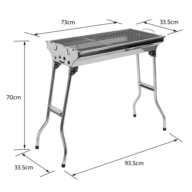 Dropshipping Hot Sales 1PC Portable Foldable Stainless Steel Barbecue Grill For Outdoor Charcoal BBQ Tool Set HWC |