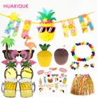 1 шт. Гавайские тропические вечерние украшения Солнцезащитные очки Фламинго вечерние Декор ананас солнцезащитные очки в гавайском стиле бассейн вечерние поставки