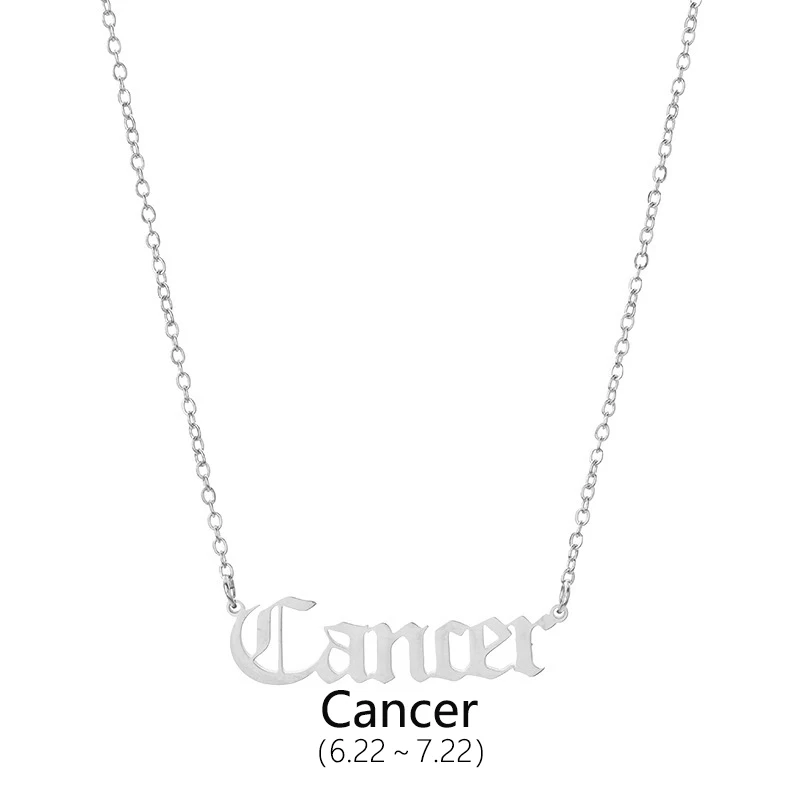 Ожерелье в стиле панк с 12 созвездиями и буквами зодиака ожерелье кулоном Овен