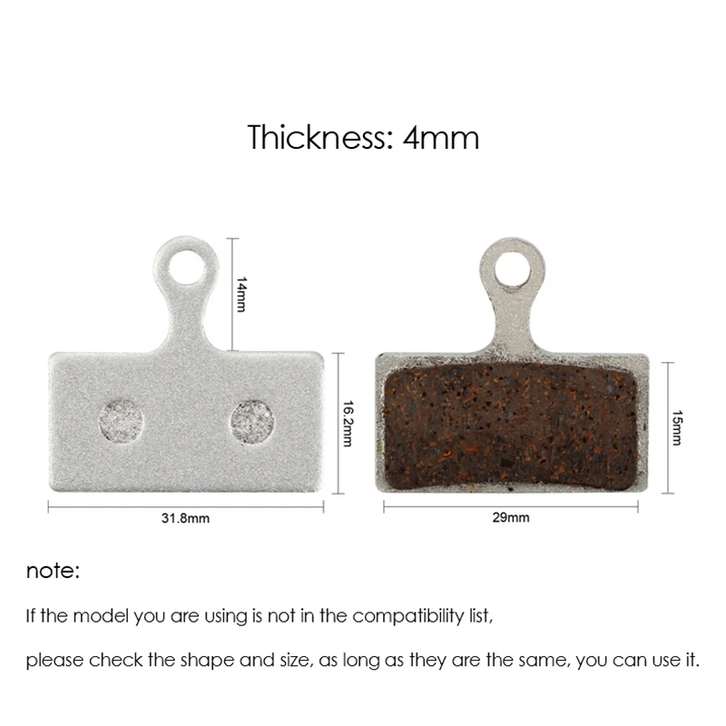 

Mtb Bicycle Semi Metallic Full Brake Pads Fit for Bike Disc Brake Pads 2 Pairs