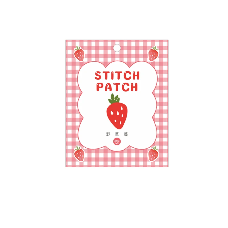 Strawberry Mr. paper 9 видов конструкций Kawaii фрукты клубники арбуз ананас персик стежка патч Стикеры DIY Одежда мешок деко Ткань стикер s - Цвет: Strawberry