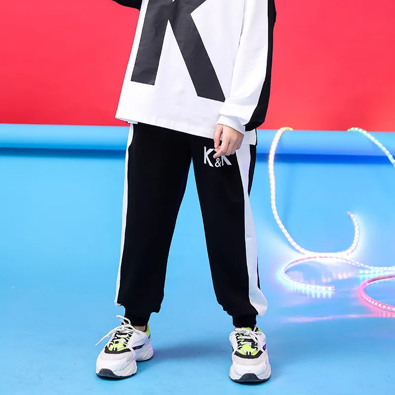 Pants Комплекты одежды для маленьких мальчиков 10, 12, 13, 14 лет осенние повседневные комплекты одежды для девочек Детский костюм толстовки+ спортивные штаны весенний Детский комплект - Цвет: Pants