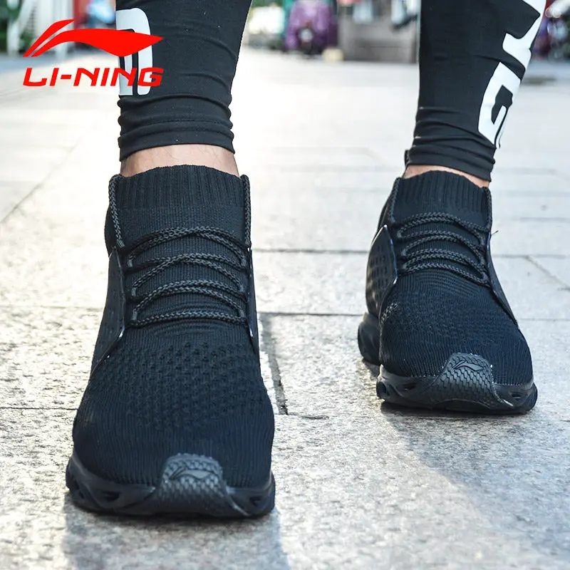 Li-Ning Для мужчин LN ARC подушке кроссовки светильник Вес из дышащего материала с высоким вырезом стабильный подкладка Спортивная обувь Кроссовки ARHN045 SJAS18
