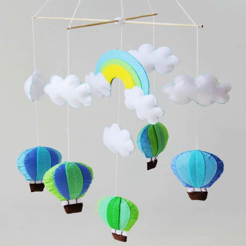 Воздушный шар ветряные колокольчики Бесплатная резка перо материал набор войлок