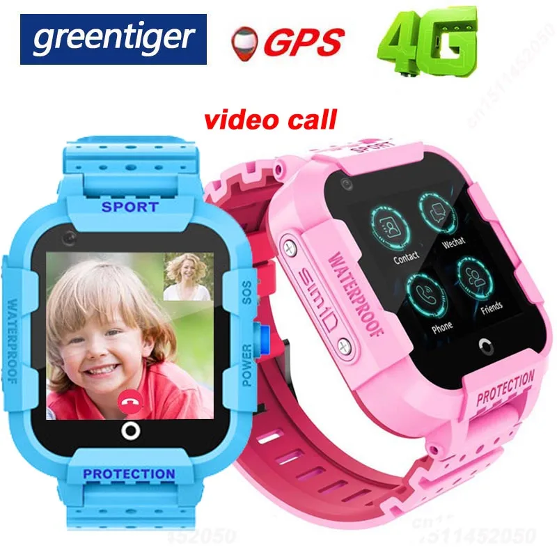 Greentiger DF39 4G Смарт-часы Детские видео звонки камера gps LBS Wi-Fi расположение IP67 водонепроницаемый смарт-часы Детские SOS безопасный будильник