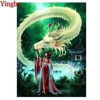 diamond painting chinese dragon and classical beauty diamond embroidery cross stitch diy mosaic painting full diamond round