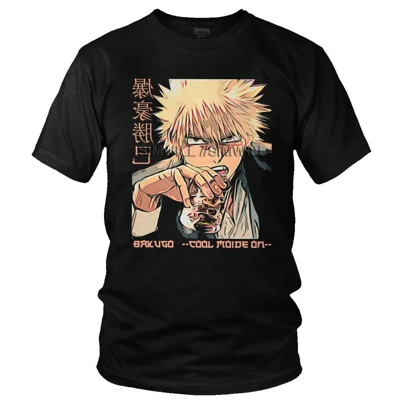 

Мужская футболка с надписью «Мой герой», катания, суки, бакуго», модная футболка с японским Аниме Манга, крутая футболка с коротким рукавом, ...