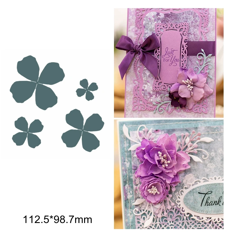 Металлические Вырубные штампы микс четыре цветка маленькие или большие 4