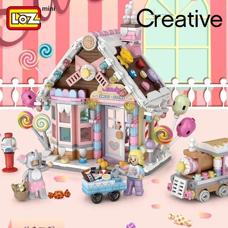 LOZ Candy House modello di edificio per bambini decorazione Building Blocks giocattoli assemblati Puzzle regali di compleanno per ragazzi e ragazze