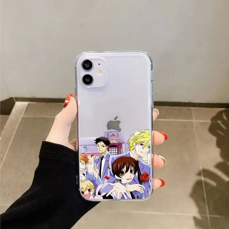 

Oran High School Host Club Phone Case Transparent for iPhone 6 7 8 11 12 s mini pro X XS XR MAX Plus