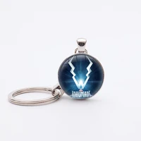hot movie inhumans pendant keychain black bolt keyring medusa silver plated keyrings for a woman jewelry