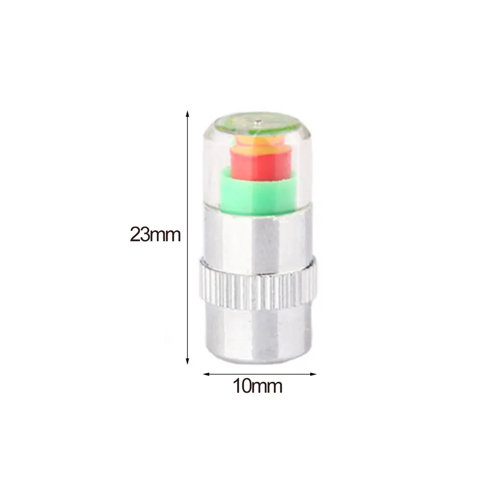 

4pcs/set Car Tire Pressure Monitor Valve Stem Caps Air Alert Tire Valve Cap Pressure Sensor Monitor Light Cap Indicator