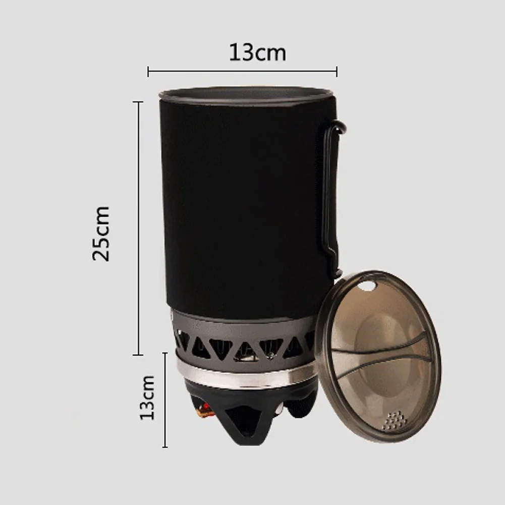 

1400ml 3685W Portable Outdoor Camping Backpacking Windproof Cooking Pot Aluminium Cookware with Handle wild Cooking Accessories