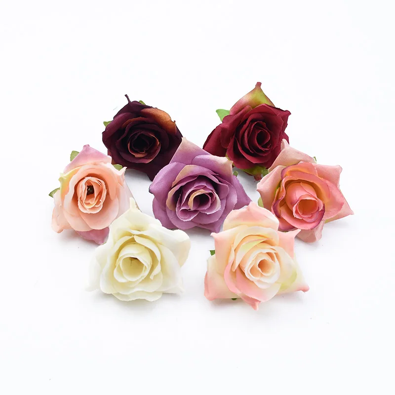 10 шт. разноцветные розы искусственные цветы украшение для дома аксессуары