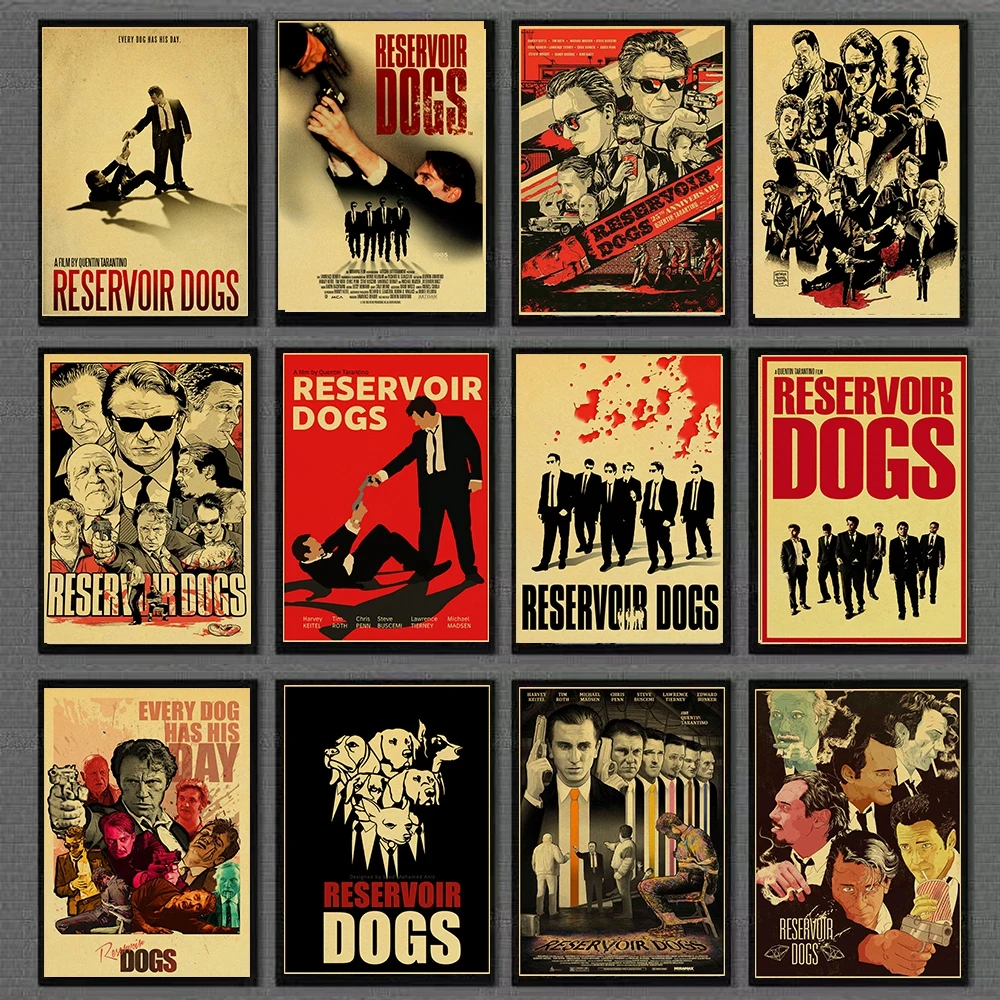 

Quentin Tarantino series movie poster Reservoir Dogs kraft paper high quality print home decor retro poster for home/bar