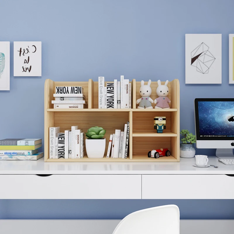 Стол на заказ из массива дерева полка для студентов с простой маленькой книжной