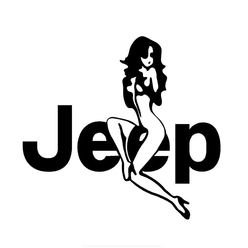 

Мультяшная Привлекательная модель Jeep Girl, искусственная кожа, бампер, аппликация для лобового стекла, украшение для мотоцикла, ноутбука, авт...