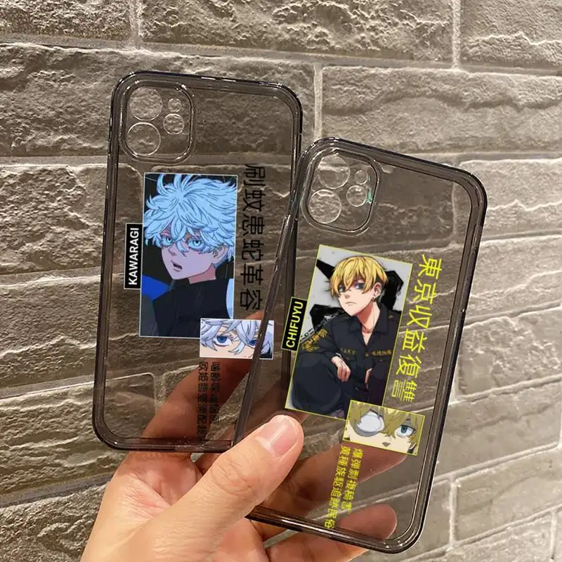 

Tokyo Revengers Avengers anime Phone Case Transparent for iPhone 7 8 11 12 se 2020 mini pro X XS XR MAX Plus