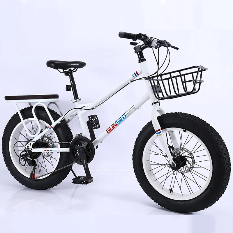 Горный велосипед с большими шинами фэтбайк 20 дюймов 7 скоростей сноубайк пляжный