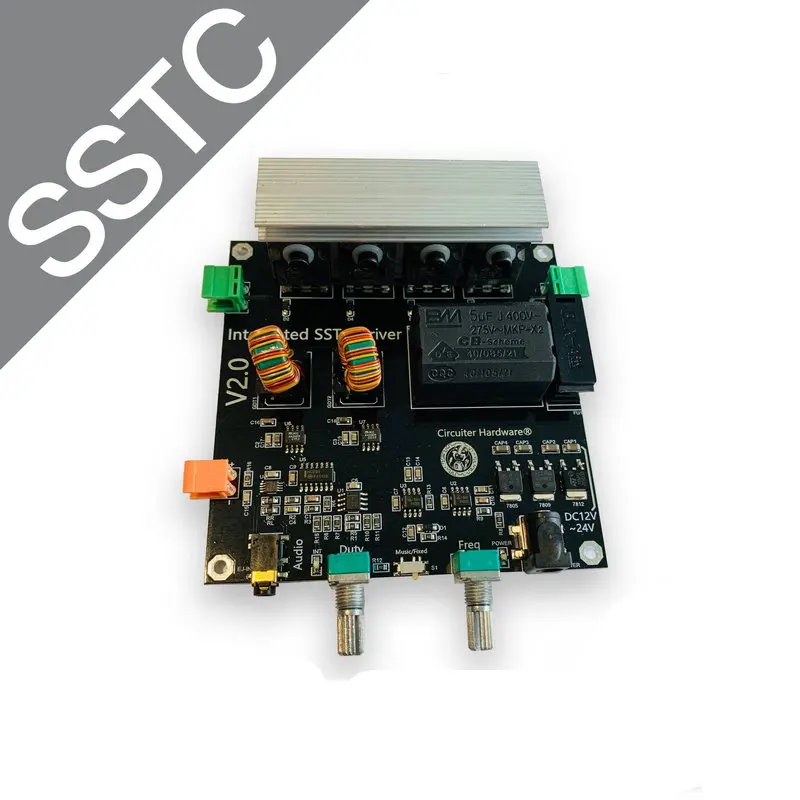 

SSTC Integrated Drive Board Finished Solid State Tesla Coil of the First TC!