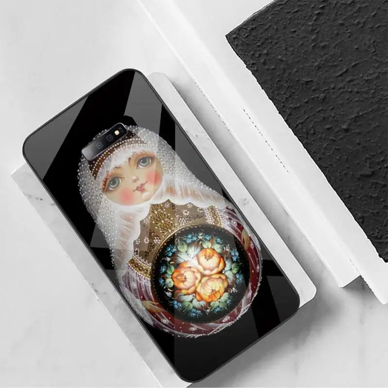 

Cute Russian Dolls Matryoshka Phone Case Tempered glass For Samsung S6 S7 edge S8 S9 S10 e plus note8 9 10 pro