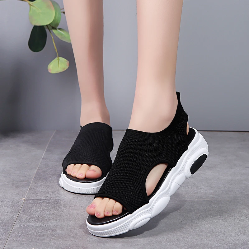 

Summer Woman Sport Sandals Fashion Roman Style Open Toe Platform Shoes Women Casual Beach Shoes Ladies Mesh Shoes