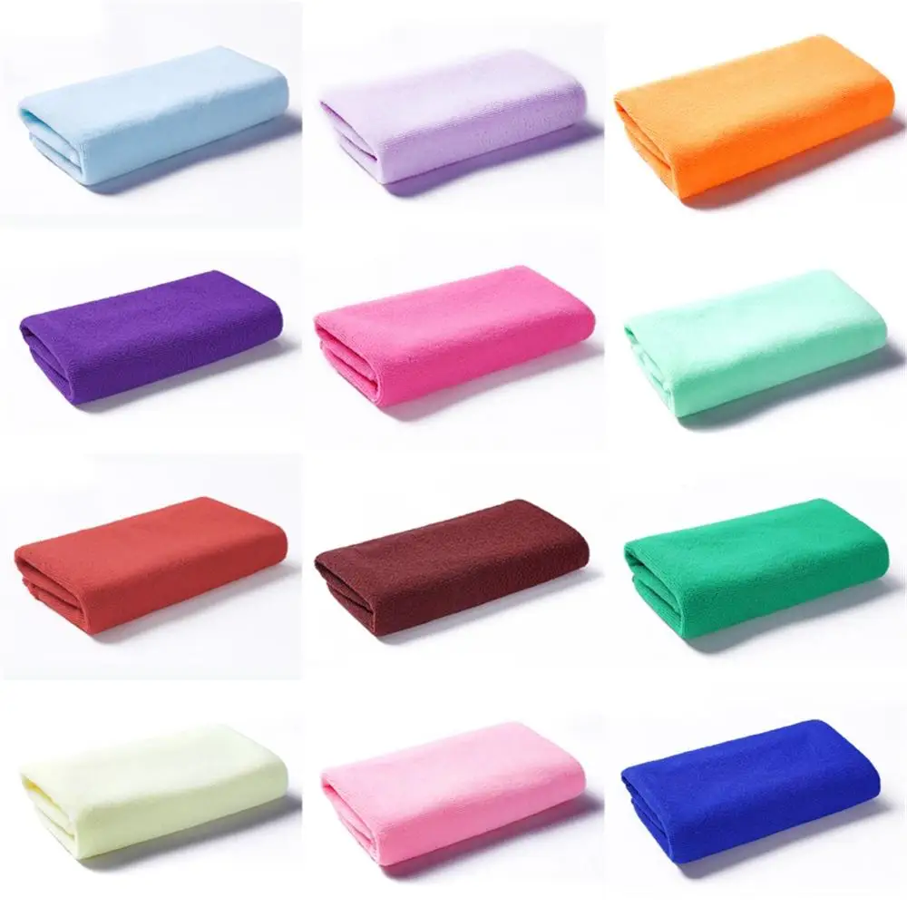 RANDOM COLOR 5 шт. салфетка из микрофибры для уборки, полотенце для машины, полировальная тряпка, кухонное полотенце для мытья лица/рук, разные цвета - Цвет: RANDOM COLOR