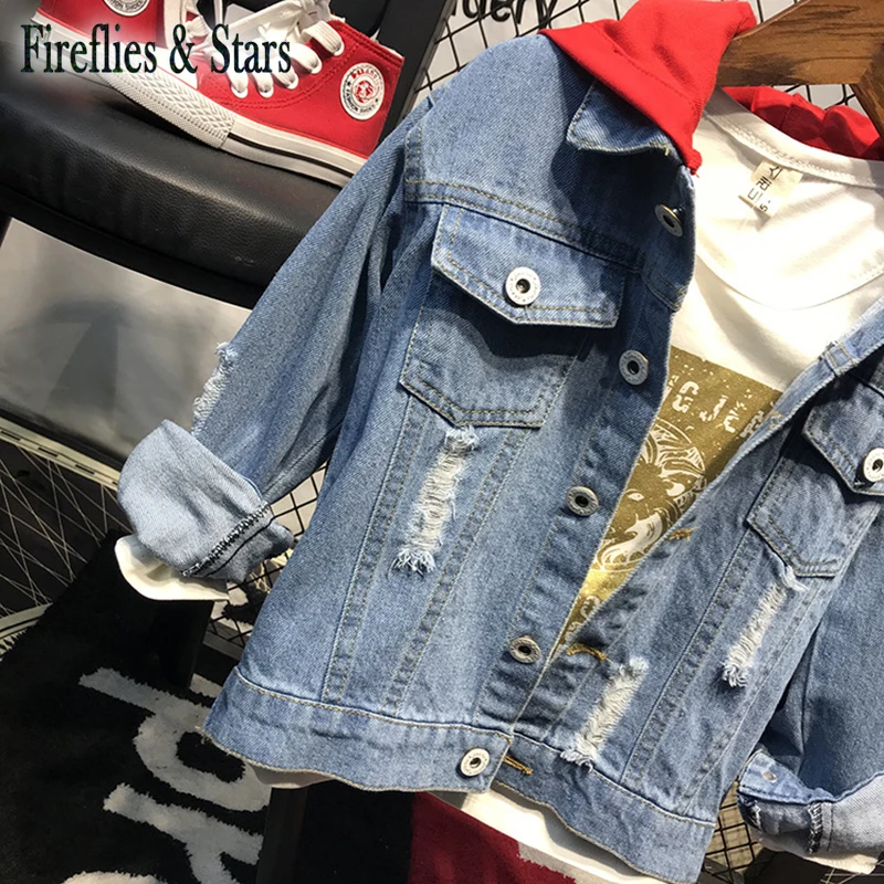 Джинсовая куртка для мальчиков 2-7 лет с капюшоном | Мать и ребенок