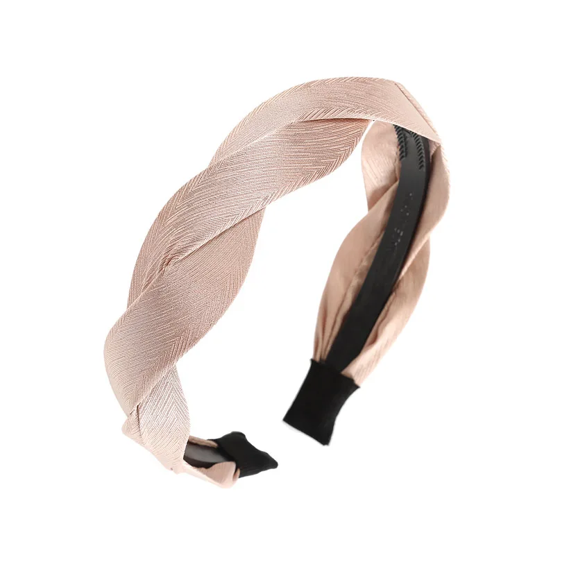 satin 6 LEVAO Serpentine Winding Cross Headband Vintage Hairbands Bezel Turban Women Girls Hair Accessories Hair Hoop Headwear Fashion - Цвет: satin 6