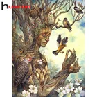 Алмазная живопись 5D Huacan, вышивка крестиком, искусственное дерево, мозаика, пейзаж, картина Стразы, домашний декор