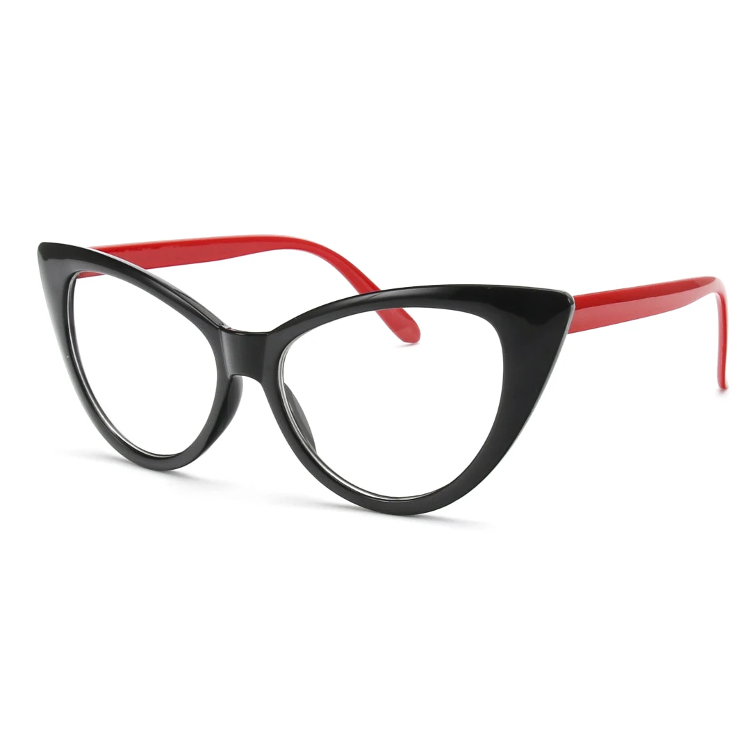 

WOWSUN New Brand Cat Eyes Sunglasses Glasses Personalized Colorful sunglasses trend versatile Clear Lens sunglasses uv400