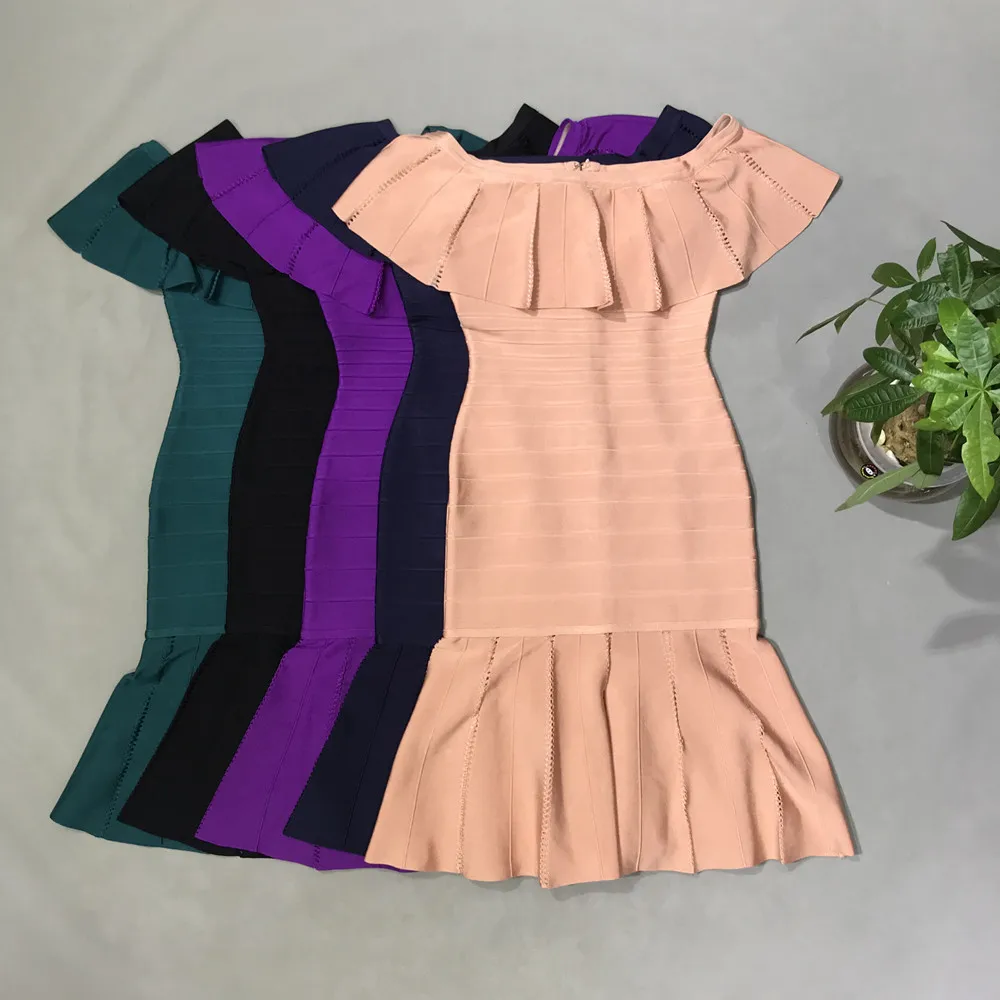 

Новинка 2019, женское черное, фиолетовое, зеленое, синее, хаки облегающее Бандажное платье без рукавов с воротником-лодочкой, Vestidos Вечернее пл...