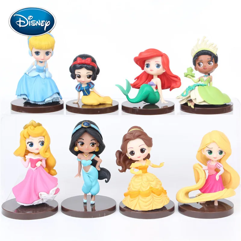 Милая игрушка Принцессы Disney 8 шт. кукла Белоснежка/длинные волосы жасмин