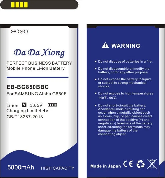 5800mAh EB-BG850BBC EB-BG850BBE Li-ion Phone Battery for Samsung Galaxy Alpha G850F G8508 S G8509V G850 G850T G850V G850M | Мобильные