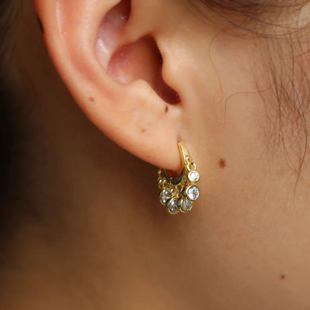 Женские серьги подвески из серебра 925 пробы с фианитами|Серьги-подвески| |