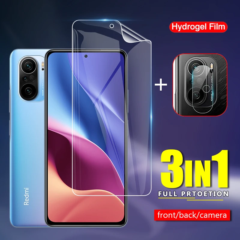 

Slim Soft TPU Protective Hydrogel Film For Xiaomi Poco F3 11i 11X Redmi K40 Pro Plus Camera Lens Screen Protector Glass