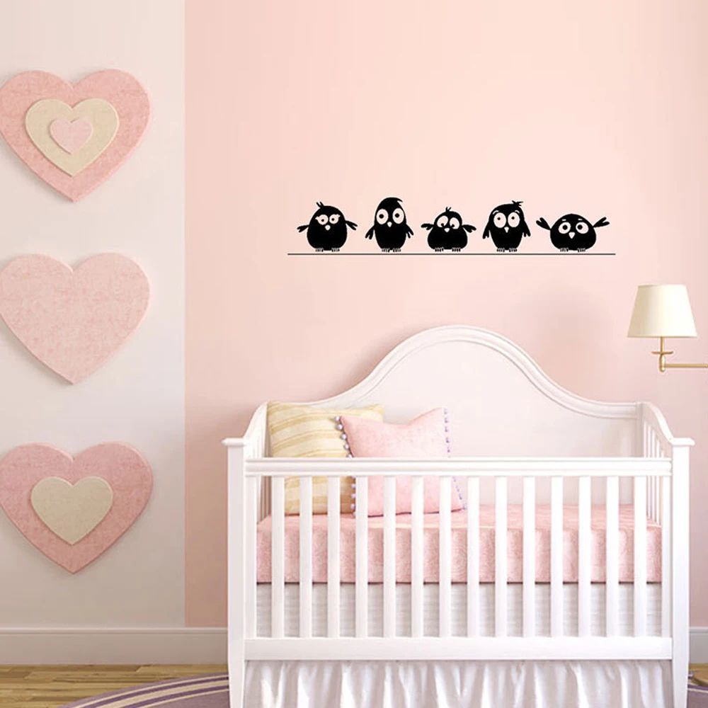 

New Black Birds Wall Sticker for Living Room Wall Decals For Art Stickers Home Decoration Murals Removable
