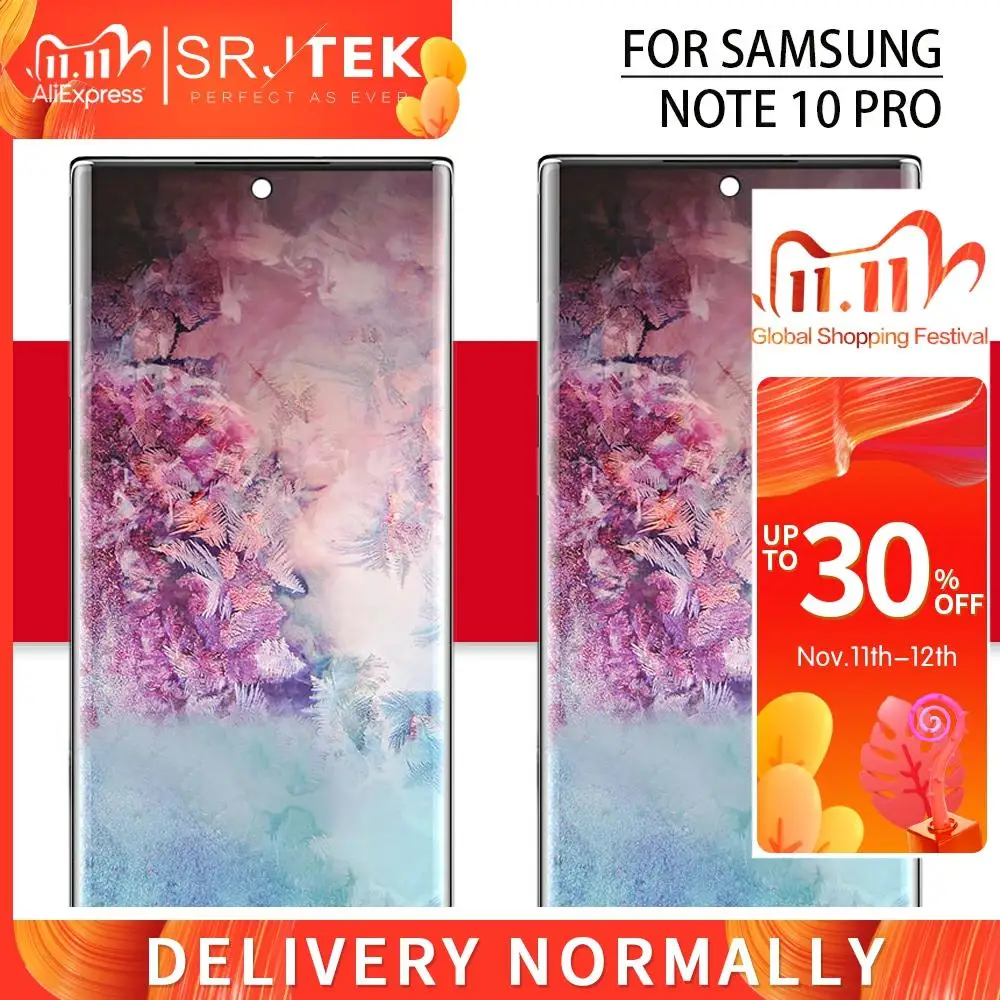 Сенсорный ЖК экран для Samsung Note10 Pro дигитайзер с сенсорным стеклом в сборе рамка