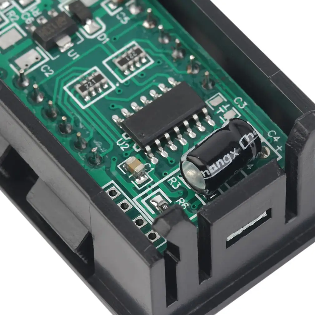 Автомобильный 4 цифровой двигатель красный светодиодный вольтметр