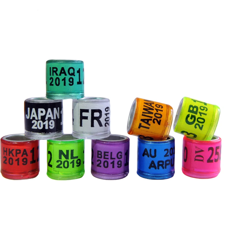 2020 принадлежности для обучения голубей Алюминиевые кольца ножные идентификации