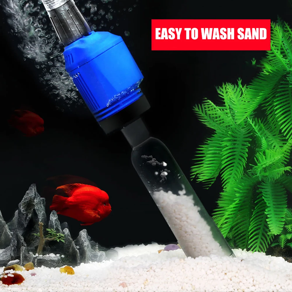 Electric Powerful Suction Aquarium Syphon Operated Fish Tank Sand Washer Cleaner 220V Vacuum Gravel Water Changer Siphon Filter | Дом и сад