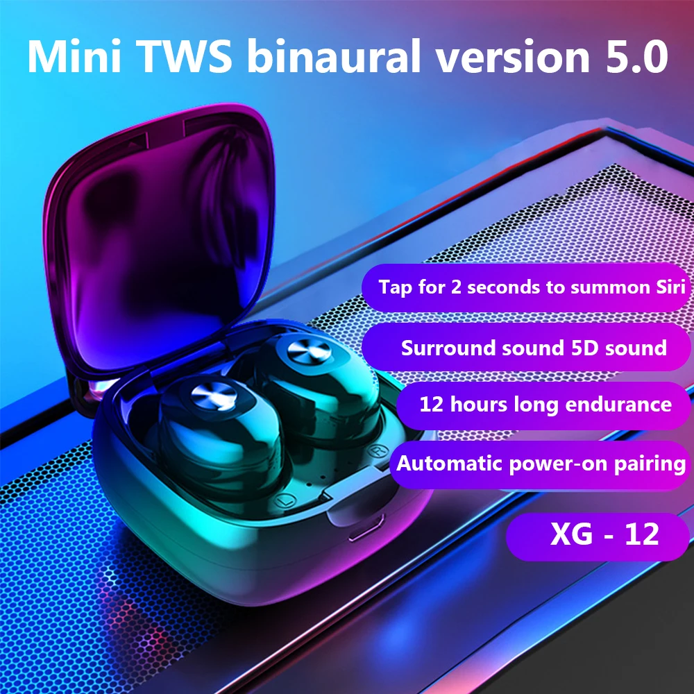 DIDIHOU XG12 TWS Bluetooth V5.0 наушники стерео беспроводные Earbus HIFI Звук спортивные игровая
